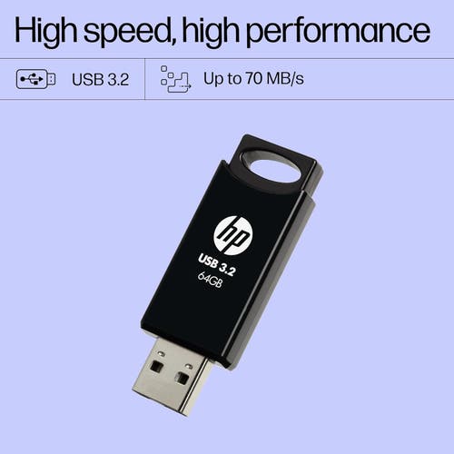 64GB USB 3.2 Flash Drive- Black-7Z375AA - Innova Retail
