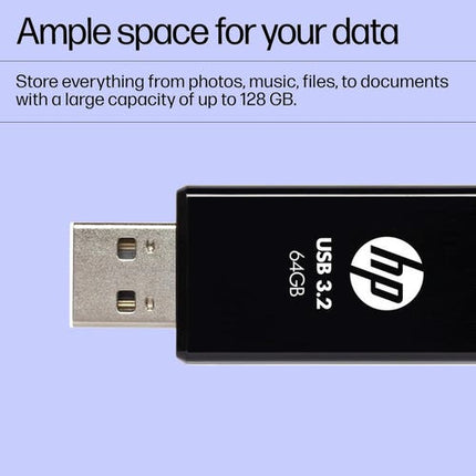 64GB USB 3.2 Flash Drive- Black-7Z375AA - Innova Retail