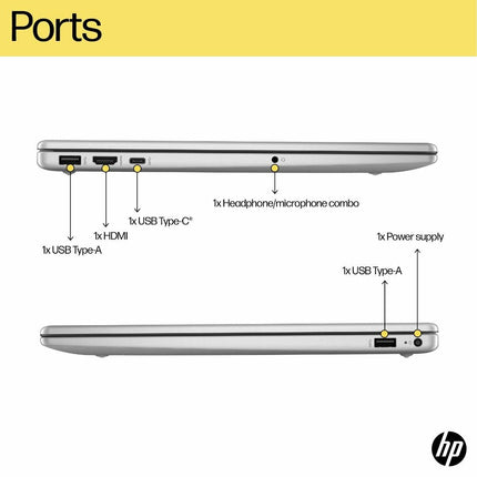 HP Laptop 15-fd0262TU | Intel Core 5-120U, 24GB DDR5 RAM, 512GB SSD, 15.6" FHD Display, Windows 11, MS Office 2024, Silver