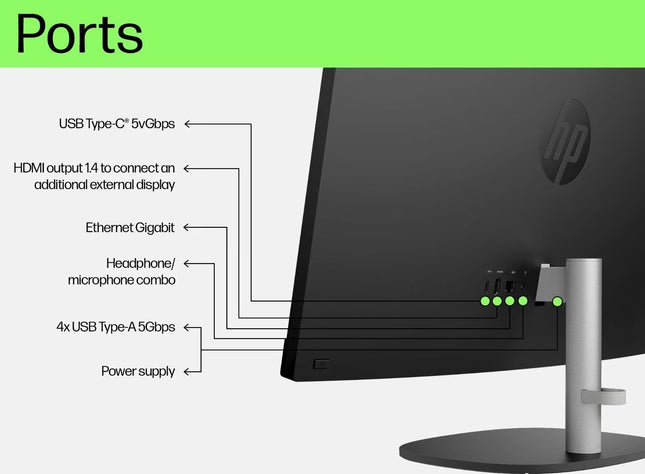 HP 60.5 cm (23.8) All-in-One Desktop PC 24-cr0480in