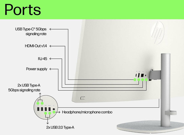 HP All-in-One Desktop PC 27-cr1418in with Intel Core Ultra 7, 16GB RAM, 1TB SSD, 27-inch FHD Touch Display, Windows 11