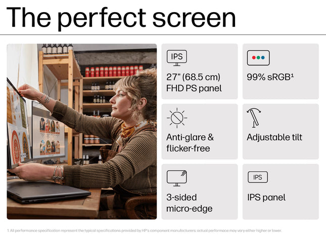 HP Series 5 27 FHD Monitor - 527sf - 27 (94F45A6)