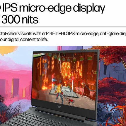 HP Victus 15-fa2495TX Gaming Laptop | Intel Core i7-13650HX, RTX 4050 6GB, 24GB DDR5 RAM, 512GB SSD, 15.6" FHD 144Hz IPS Display, Windows 11, Silver