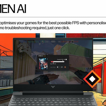 HP Victus 15-fa2381TX Gaming Laptop | Intel Core i5 | 16GB RAM | 512GB SSD | RTX 4050 6GB | 15.6-inch 144Hz