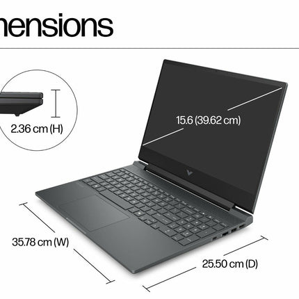HP Victus 15-fa2495TX Gaming Laptop | Intel Core i7-13650HX, RTX 4050 6GB, 24GB DDR5 RAM, 512GB SSD, 15.6" FHD 144Hz IPS Display, Windows 11, Silver
