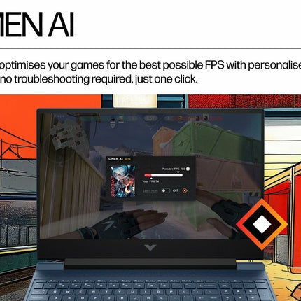 HP Victus 15-fb3118AX Gaming Laptop | Ryzen 7 | 16GB RAM | 512GB SSD | RTX 4050 6GB | 15.6-inch 144Hz