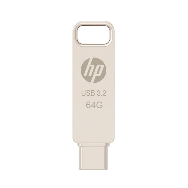 HP 886C 64GB OTG USB 3.2 Flash Drive | Metal Swivel Design | Gold | AN1J0AA