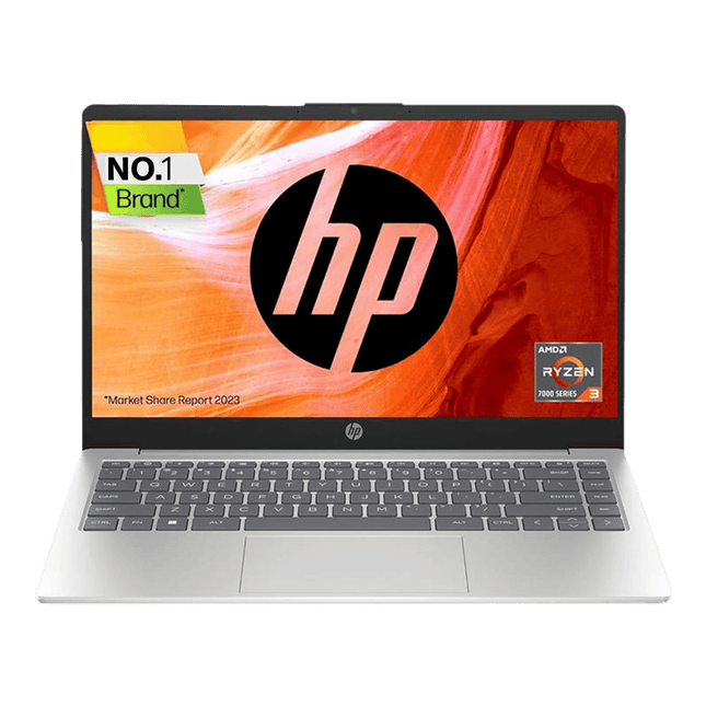 HP 14-em0243AU AMD Ryzen 3 Thin & Light Laptop (8GB RAM, 512GB SSD, Windows 11, 14-inch FHD, Natural Silver)