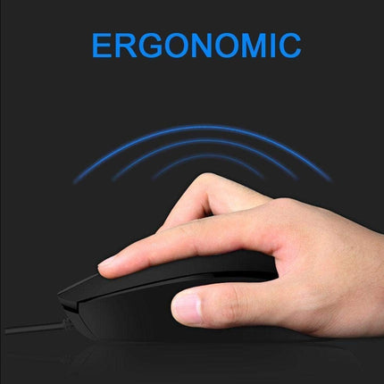 HP M10 Wired USB Mouse, 1000DPI Optical Tracking, 3 Buttons, 7YA10PA