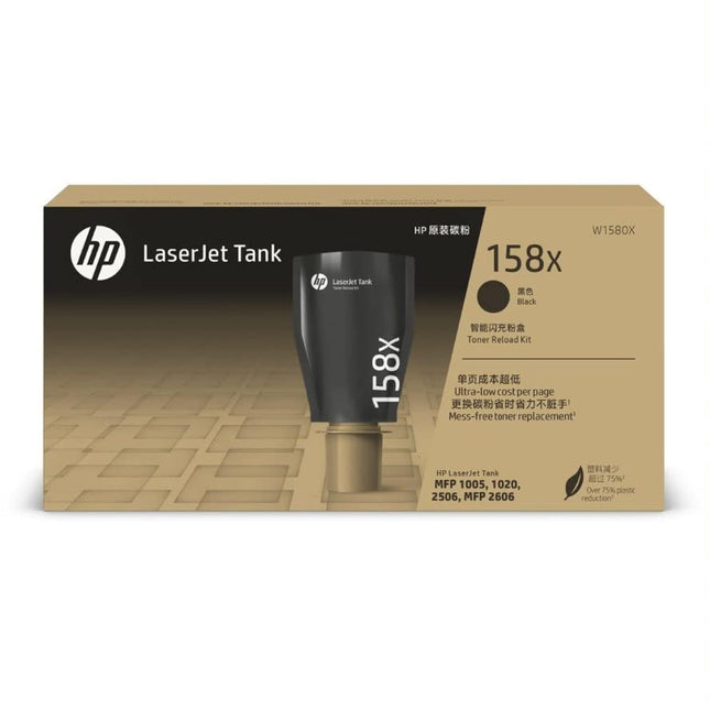 HP 158X Black Original LaserJet Tank Toner Reload Kit (W1580X)