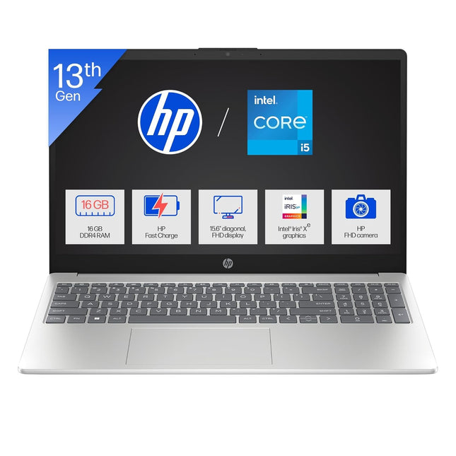 HP 15 Core i5-1334U Laptop, 16GB/512GB, FHD, Backlit KB, FP (hr0008TU)