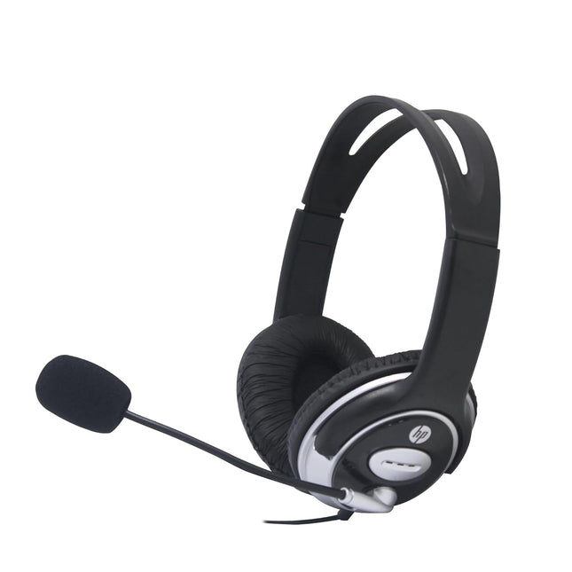 HP Wired On-Ear Headphones with Mic (B4B09PA), Noise-Cancelling, 3.5mm - Innova Retail