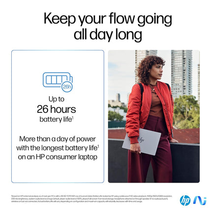 HP OmniBook X Snapdragon X Elite, 16GB/1TB, 2.2K Touch 14" Laptop (fe0121QU)