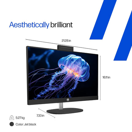 HP 24-cr0903in All-in-One Desktop | 13th Gen i3-1315U | 8GB RAM | 512GB SSD | 23.8-inch FHD Display