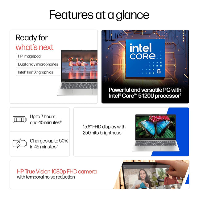 HP 15 FD0682TU Laptop | Intel Core 5-120U | 16GB RAM | 512GB SSD | 15.6-inch FHD Display