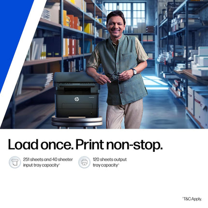 HP 323d Auto Duplex Laser Printer – Print/Scan/Copy, 30 PPM, LCD Display, USB 2.0 (A58WGA)