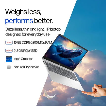 HP 15 FD0885TU Laptop | Intel Core 3 100U | 16GB DDR5 | 512GB SSD | 15.6-inch FHD Display