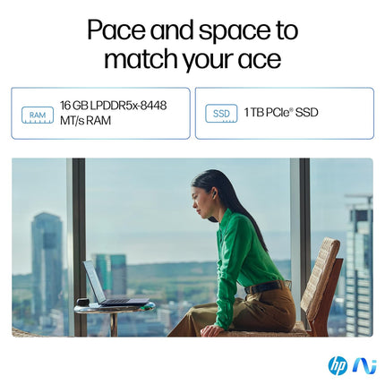 HP OmniBook X Snapdragon X Elite, 16GB/1TB, 2.2K Touch 14" Laptop (fe0121QU)