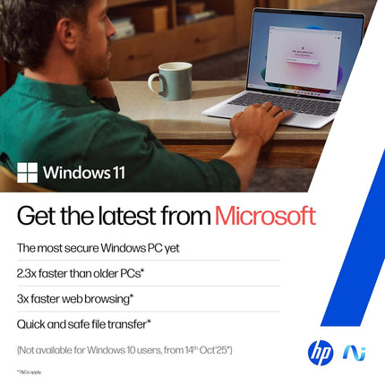 HP OmniBook 5 OLED he0014QU AI Laptop | Snapdragon X | 16GB RAM | 512GB SSD | 14-inch 2K OLED | Ultra Light