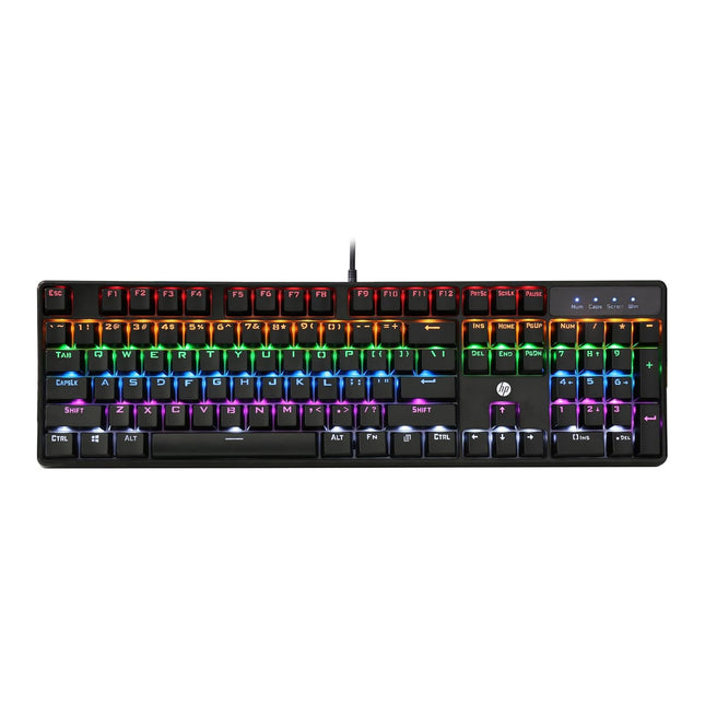 HP GK320 RGB Mechanical Gaming Keyboard, Wired, Full-Size, 4 Indicators - Innova Retail