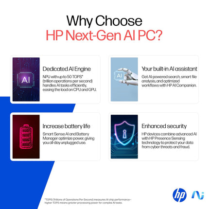 HP OmniBook 5 OLED he0014QU AI Laptop | Snapdragon X | 16GB RAM | 512GB SSD | 14-inch 2K OLED | Ultra Light