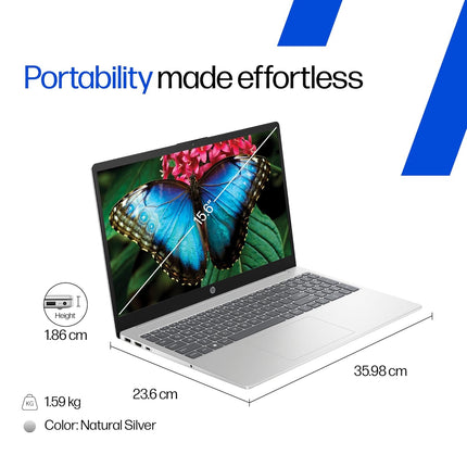 HP 15 FD0885TU Laptop | Intel Core 3 100U | 16GB DDR5 | 512GB SSD | 15.6-inch FHD Display