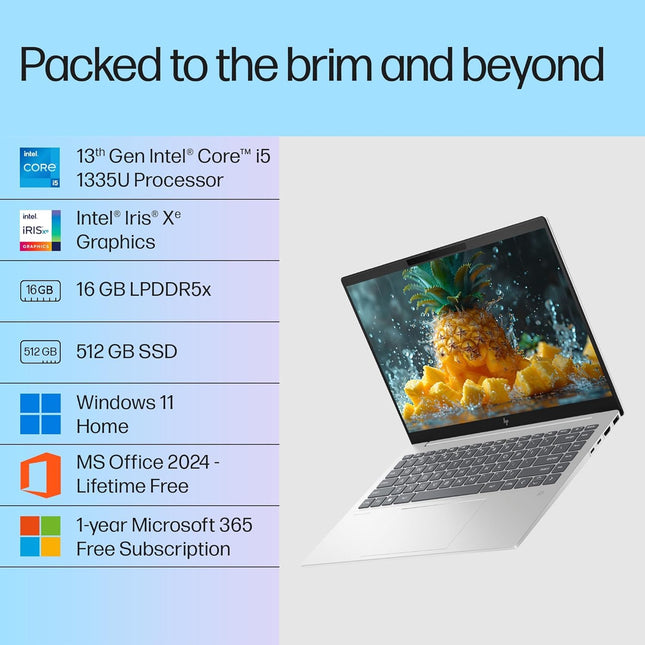 HP Pavilion Plus ew0107TU Laptop | Intel Core i5 | 16GB LPDDR5x | 512GB SSD | 14-inch 2K Display