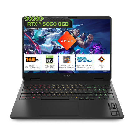 HP Omen ap0181AX Gaming Laptop | Ryzen 9 8940HX | RTX 5060 8GB | 24GB RAM | 1TB SSD | 16-inch 165Hz 2K Display