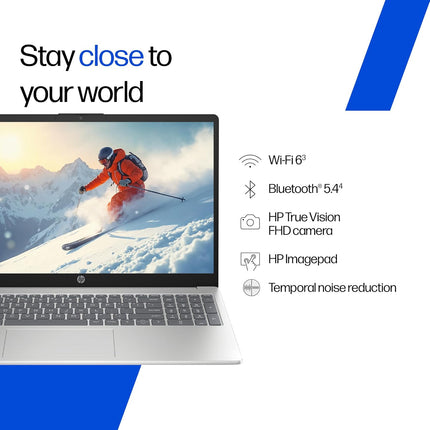 HP 15 FD0885TU Laptop | Intel Core 3 100U | 16GB DDR5 | 512GB SSD | 15.6-inch FHD Display