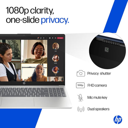 HP 15, 13th Gen Intel Core i5-13420H, 16GB RAM, 512GB SSD, 15.6" FHD, Windows 11, Silver | 1.65kg | fr0045TU