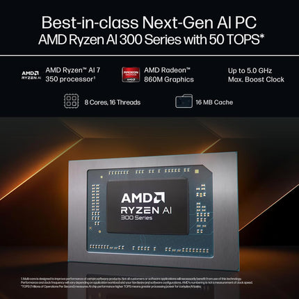 HP OmniBook 5 Ryzen AI 7, 16GB/512GB, 2K Touch 16" Laptop (ag1048AU)