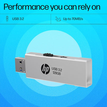 HP 818w 128GB USB 3.2 Flash Drive – Durable Metal, High-Speed Storage, Portable Design (8Y6T0AA)) - Innova Retail