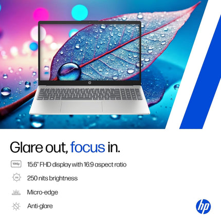 HP 15, 13th Gen Intel Core i5-13420H, 16GB RAM, 512GB SSD, 15.6" FHD, Windows 11, Silver | 1.65kg | fr0045TU