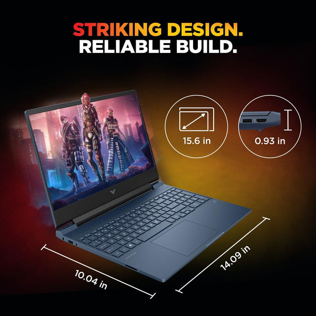 HP Victus Gaming Laptop 15-fb3122AX Ryzen 7, 16GB RAM, 512GB SSD, RTX 2050, 144Hz FHD Display, Windows 11, Blue