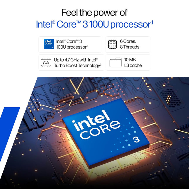 HP 15 FD0885TU Laptop | Intel Core 3 100U | 16GB DDR5 | 512GB SSD | 15.6-inch FHD Display