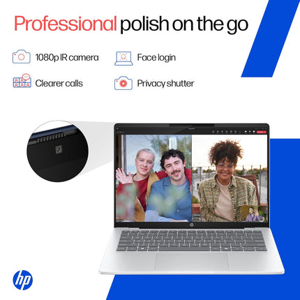 HP OmniBook 5 OLED he0014QU AI Laptop | Snapdragon X | 16GB RAM | 512GB SSD | 14-inch 2K OLED | Ultra Light