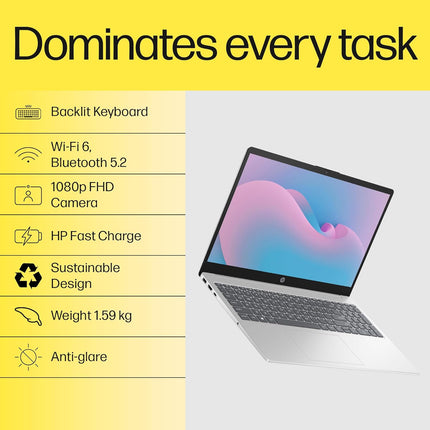 HP 15 fc0690au Laptop | Ryzen 5 7520U | 16GB RAM | 512GB SSD | 15.6-inch FHD Display