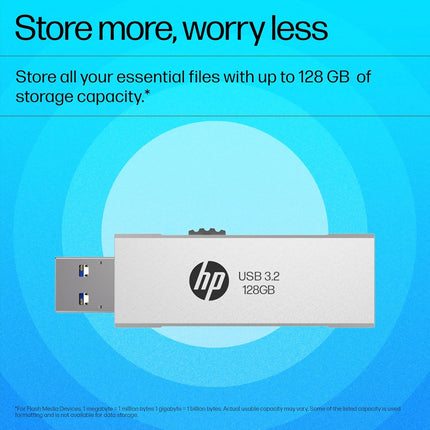HP 818w 128GB USB 3.2 Flash Drive – Durable Metal, High-Speed Storage, Portable Design (8Y6T0AA)) - Innova Retail