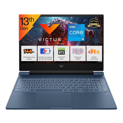HP Victus Gaming Laptop fa2190TX, Intel Core i5-13420H, RTX 3050 4GB, 16GB RAM, 512GB SSD, 15.6" FHD 144Hz, Windows 11, Office 2024