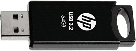 64GB USB 3.2 Flash Drive- Black-7Z375AA
