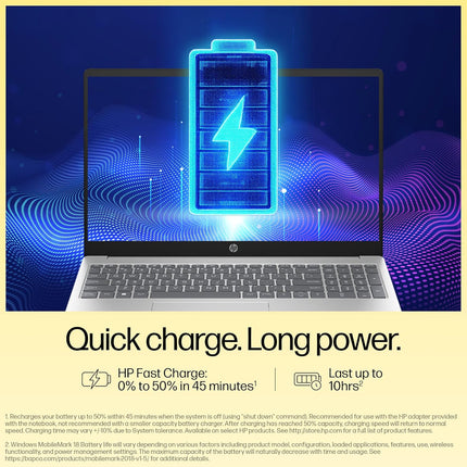 HP 15 Ryzen 5 7430U Laptop, 16GB/512GB, FHD, Backlit KB (fc0389AU)