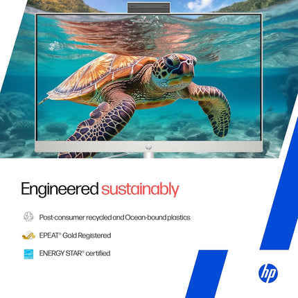 HP 27'' All-in-One PC | Intel Core i3-1315U, 8GB RAM, 512GB SSD, Windows 11 Home, FHD, 1080p Camera, MS Office 2024 | 6.42kg | cr0906in | cr0906in