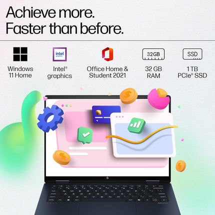 HP Envy x360, Ultra 7 155U, 32GB RAM, 1TB SSD, 14" 2.8K OLED – FC0100TU - Innova Retail
