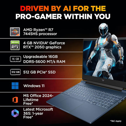 HP Victus Ryzen 7 7445HS RTX 2050 Gaming Laptop 16GB DDR5 144Hz – fb3189ax