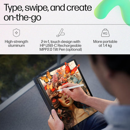 HP Envy x360, Ultra 7 155U, 32GB RAM, 1TB SSD, 14" 2.8K OLED – FC0100TU - Innova Retail