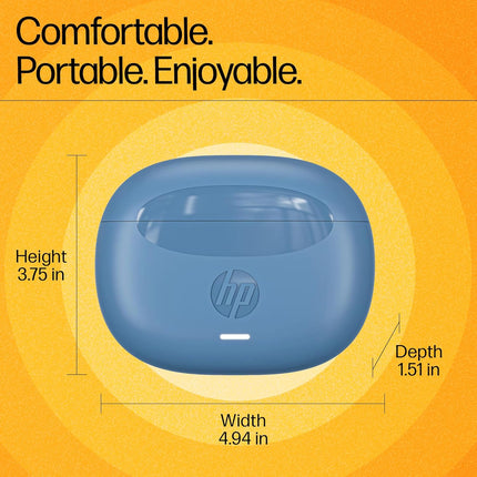 HP H150 True Wireless Earbuds – Bluetooth 5.3, ANC, 7H Playtime, IPX3, Blue (99Y15AA)