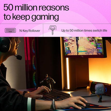 HP GK320 RGB Mechanical Gaming Keyboard, Wired, Full-Size, 4 Indicators - Innova Retail