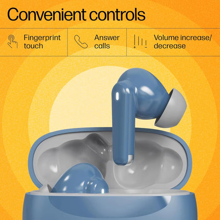 HP H150 True Wireless Earbuds – Bluetooth 5.3, ANC, 7H Playtime, IPX3, Blue (99Y15AA)