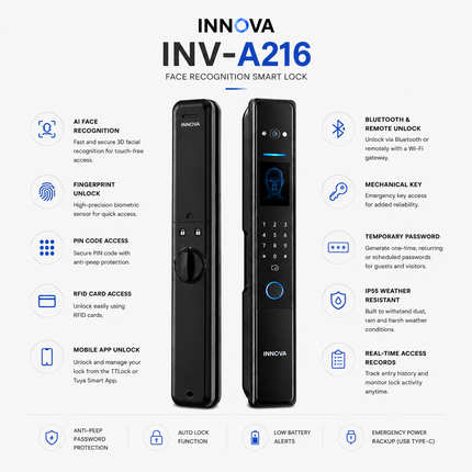 Innova INV-A216 Face Recognition Smart Lock