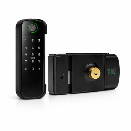 Smart Rim Door Lock with Fingerprint and App Access – INVR9